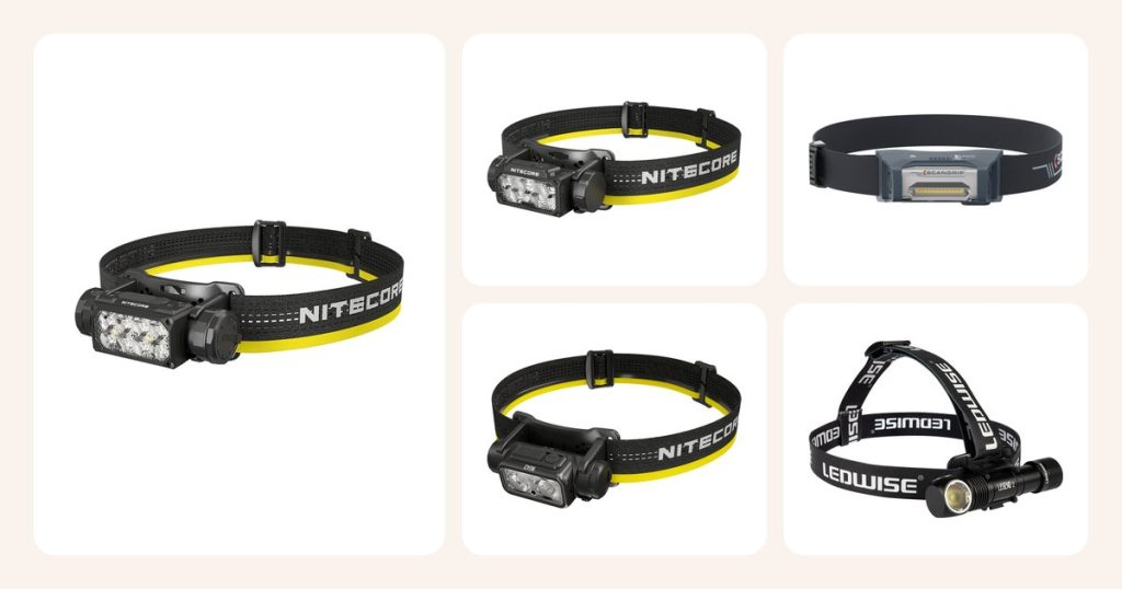 Alle 100 €: Otsalamppu HC65 UHE, 2000 lm, Nitecore, Otsalamppu HC60 UHE, 1600lm, Nitecore, Otsalamppu I-View, 400 lm, Scangrip, Otsalamppu NU43, 1400 lm, Nitecore, Otsalamppu Legend 4000K Gen2 ym.