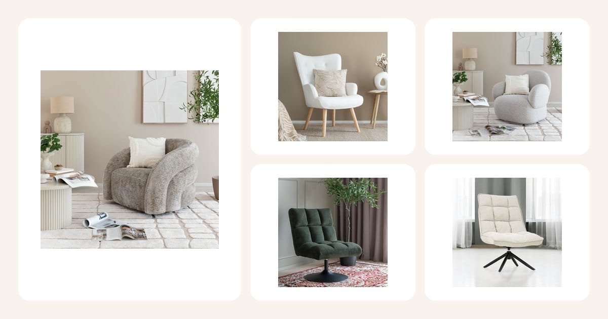 Vertailussa: House Nordic Valletta pyörivä nojatuoli beige HN1251, Vivano Ohto lepotuoli, Teddy valkoinen, House Nordic Messina pyörivä nojatuoli vaaleanharmaa HN1253 ym.